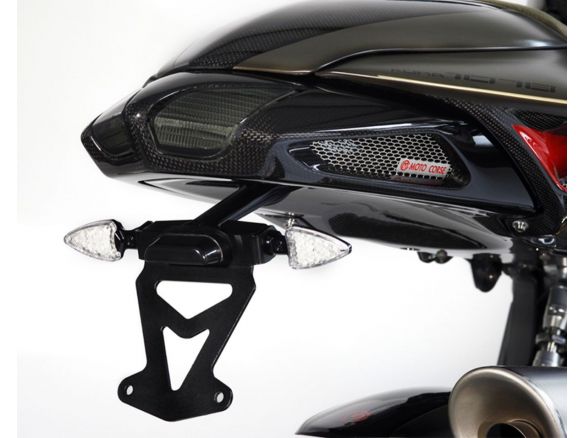 MOTOCORSE LICENSE PLATE COMPLETE KIT WITH LIGHT AND SYENCRO INDICATORS MV AGUSTA BRUTALE 1090 CORSA 2013