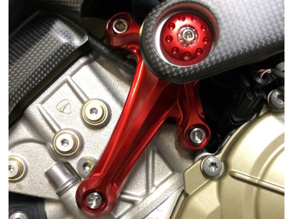 MOTOCORSE BILLET ALUMINUM ENGINE SUPPORT RIGHT BRACKET DUCATI PANIGALE V4 S 2018-2019