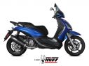 MIVV MOVER COMPLETE EXHAUST BLACK STAINLESS STEEL PIAGGIO BEVERLY 350 2017-2021