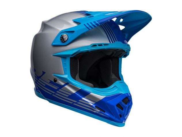 BELL BLUE AND GREY OFF ROAD HELMET...