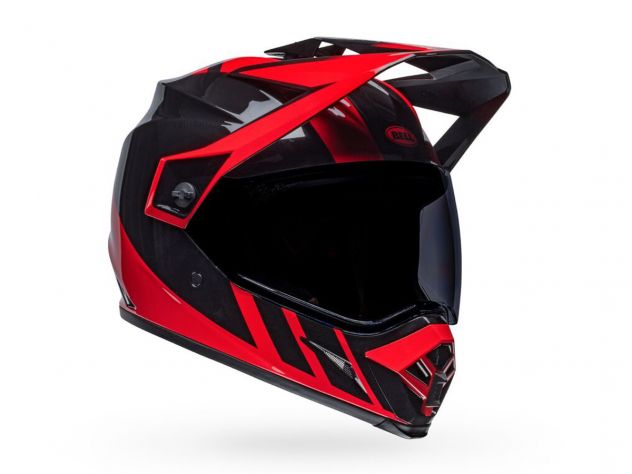 BELL BLACK AND RED OFF ROAD HELMET...