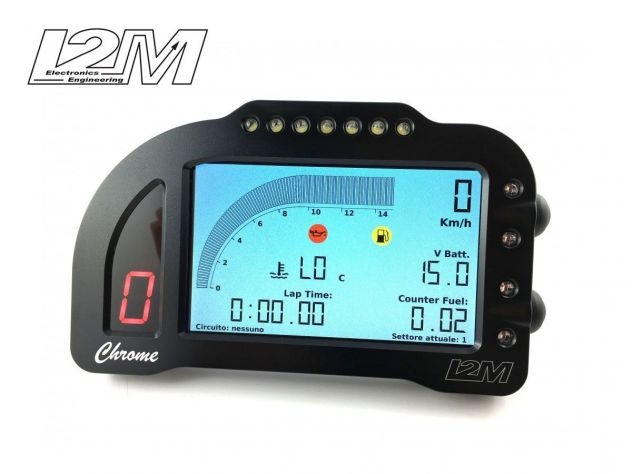DISPLAY ACQUISITORE DATI CRONOMETRO GPS I2M CHROME LITE DUCATI PANIGALE 899 / 1199 / 1299 / 959