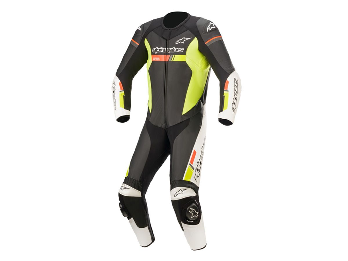ALPINESTARS GP FORCE CHASER RACING LEATHER SUIT YELLOW FLUO
