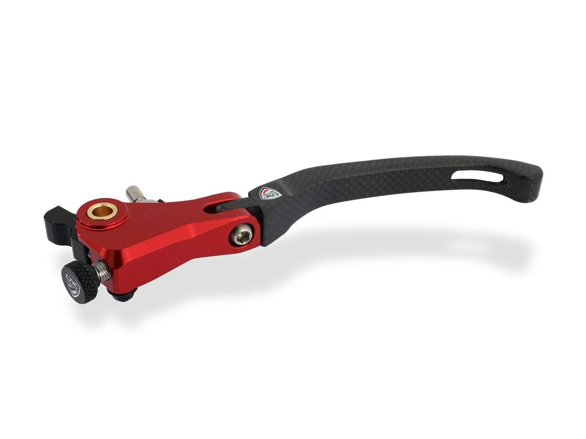 LCR12 CNC RACING CLUTCH LEVER FOLDING RED RACE CARBON DUCATI