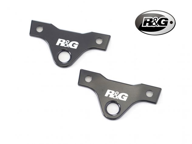 PAIR OF BLACK PLATES FOR HOOKING OF BELTS R&G YAMAHA TENERE 700 2019-2020