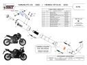 MIVV X-M1 BLACK STAINLESS STEEL SLIP-ON FULL SYSTEM YAMAHA MT-125 2020-2023