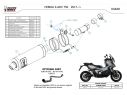 MIVV DAKAR STAINLESS STEEL SILENCER HONDA X-ADV 750 2017-2023