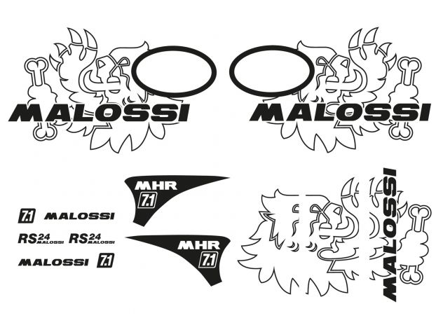 MALOSSI KIT OF VESPA TROPHY STICKERS...