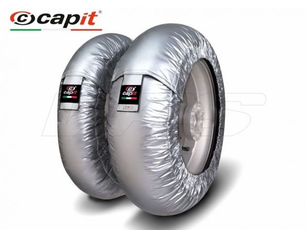 CAPIT PAIR OF SILVER MOTORCYCLE TYRE...