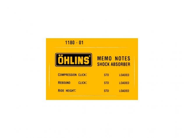 ADESIVO MEMO NOTE OHLINS GIALLO 50X50 MM