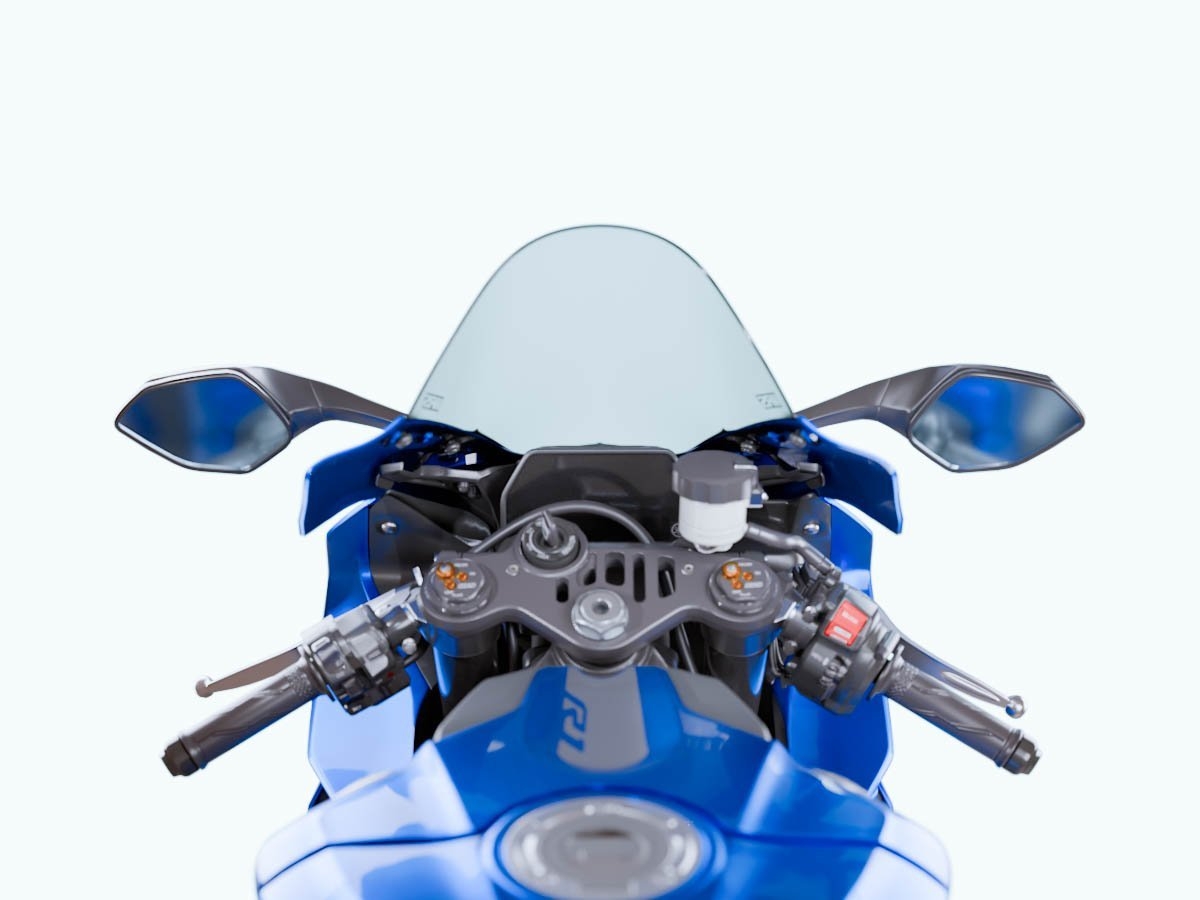 YA013F RACE HIGH WINDSCREEN WRS SMOKED YAMAHA R1 / M 2020-2024