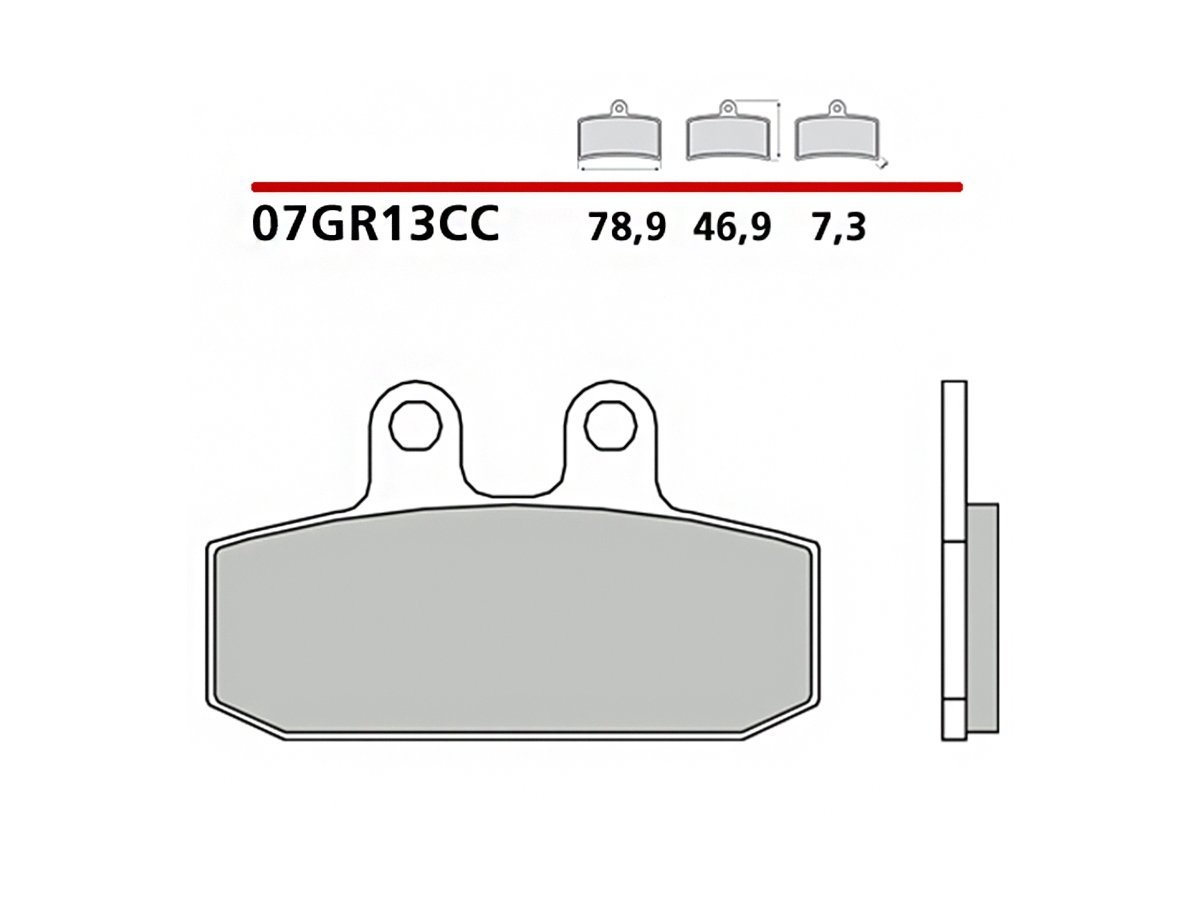 BREMBO REAR BRAKE PADS SET MOTO GUZZI V85 TT / ABS 2019-2025