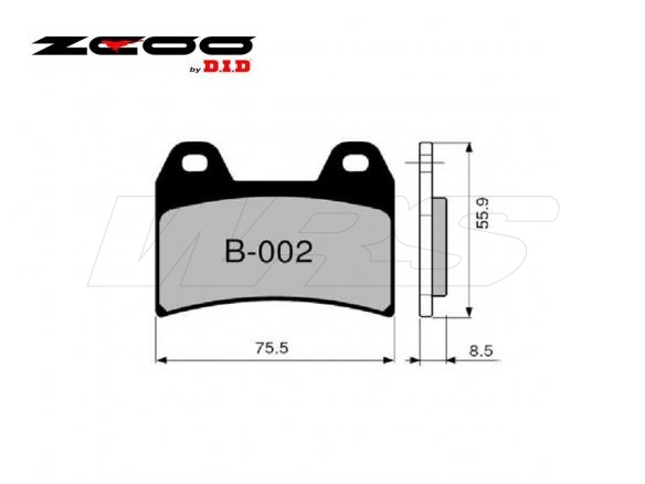 FRONT SET BRAKE PADS ZCOO B002EXC DUCATI MONSTER 750 IE 2002-