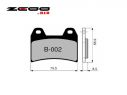 FRONT SET ZCOO BRAKE PAD B002EX DUCATI SUPERSPORT 1000 SS (DS) 2003-