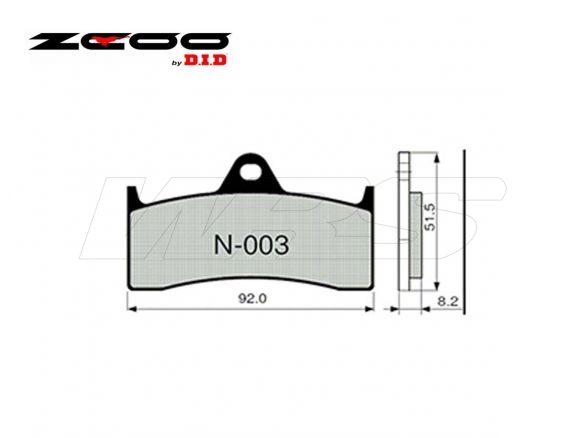 FRONT SET ZCOO BRAKE PAD N003EX BUELL M2 1200 CYCLONE 1998-2002