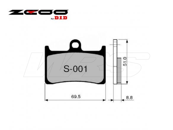 FRONT SET BRAKE PADS ZCOO S001EXC YAMAHA XV 1900 A MIDNIGHT STAR 2007-2009