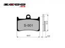FRONT SET ZCOO BRAKE PAD S001EX YAMAHA MT/07 / ABS / TRACER 2014-