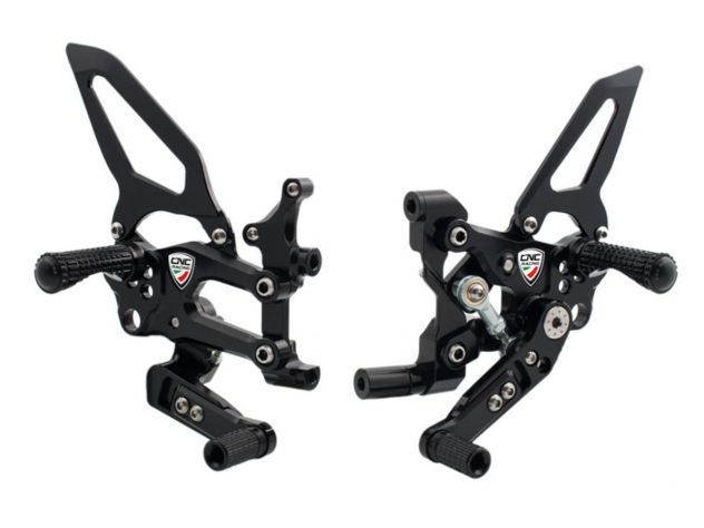ADJUSTABLE REAR SETS RPS EASY SBK SERIES ROAD AND REVERSE SHIFTING CNC RACING DUCATI 1199 PANIGALE R 2013-17