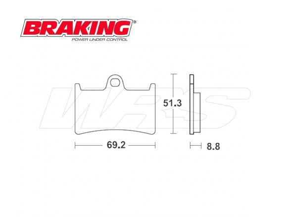 BRAKING P1R FRONT BRAKE PADS SET YAMAHA MT-09 / TRACER 2014-18