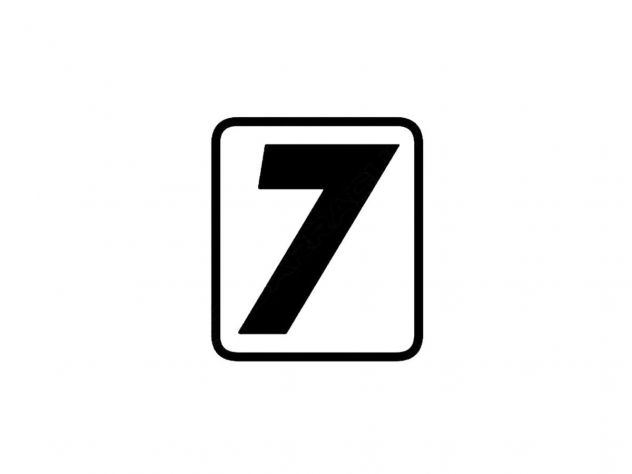 BARRACUDA SINGLE STICKER NUMBER "7"...