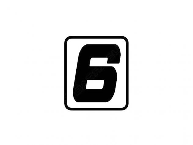 BARRACUDA SINGLE STICKER NUMBER "6"...