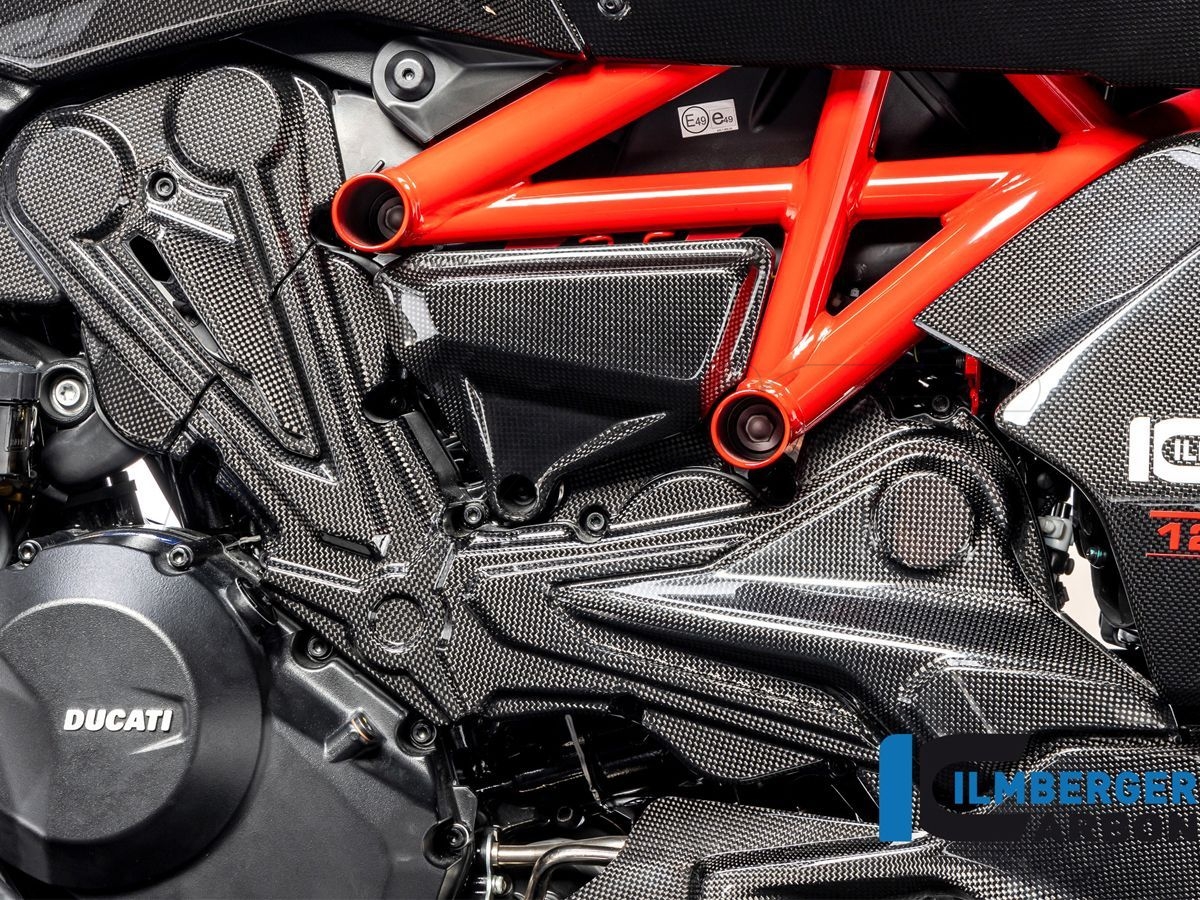 Ilmberger MATT Genuine Real Carbon Fibre Swing Arm Cover Ducati Diavel 1200 2012