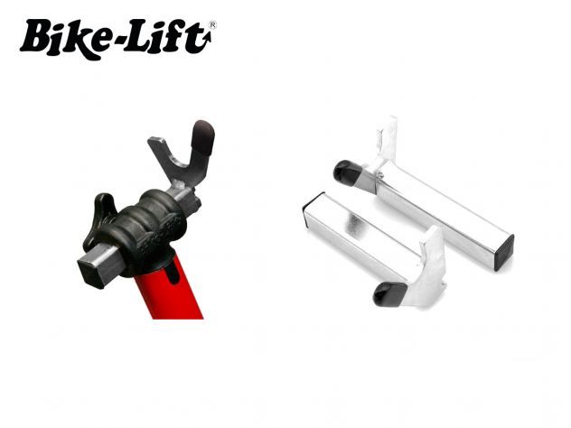 BIKE LIFT SET OF UNIVERSAL FORKED V-TYPE ADAPTERS FOR REAR STANDS
