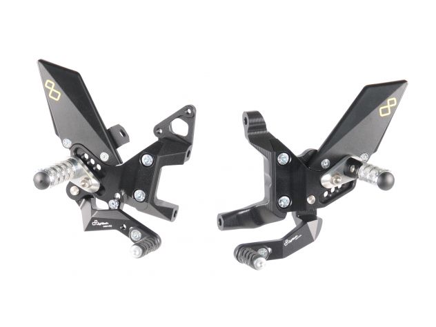 ADJ. REAR SETS WITH FOLD UP FOOT PEGS LIGHTECH DUCATI PANIGALE 1299 2011-16