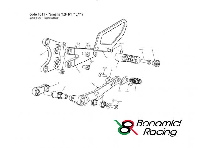 SPACER REPLACEMENT PART FOR BONAMICI SETS Y011 GEARBOX SIDE