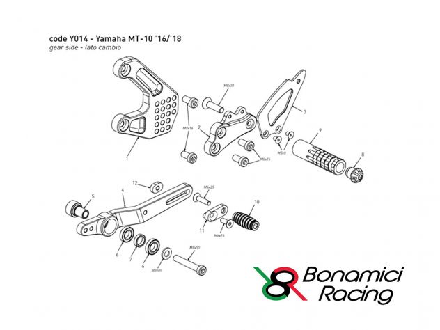 BACK PLATE REPLACEMENT PART FOR BONAMICI SETS Y014 GEARBOX SIDE
